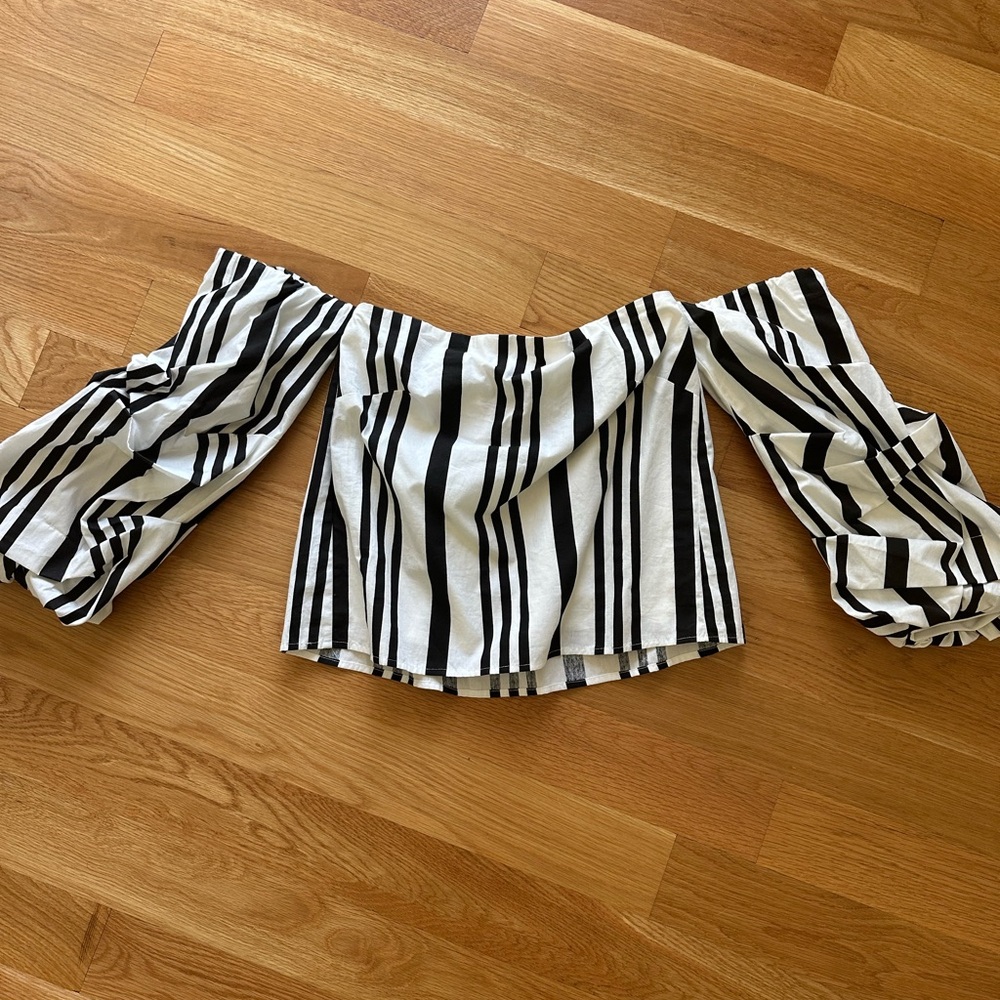 Anthropologie Mare Mare Striped Off-Shoulder Blouse